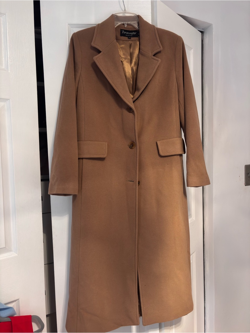 Women's Camel Long Wool Coat